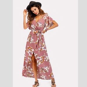 Floral Pink Maxi Dress